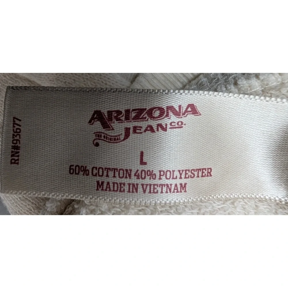 Arizona Jean Co Womens Sweater Squirrel Animal Print Back Buttons Pullover Large